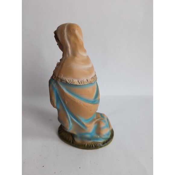 Vtg Virgin Mary Nativity Figure Paper Mache Italy 6 1/4" Large - Picture 4 of 5